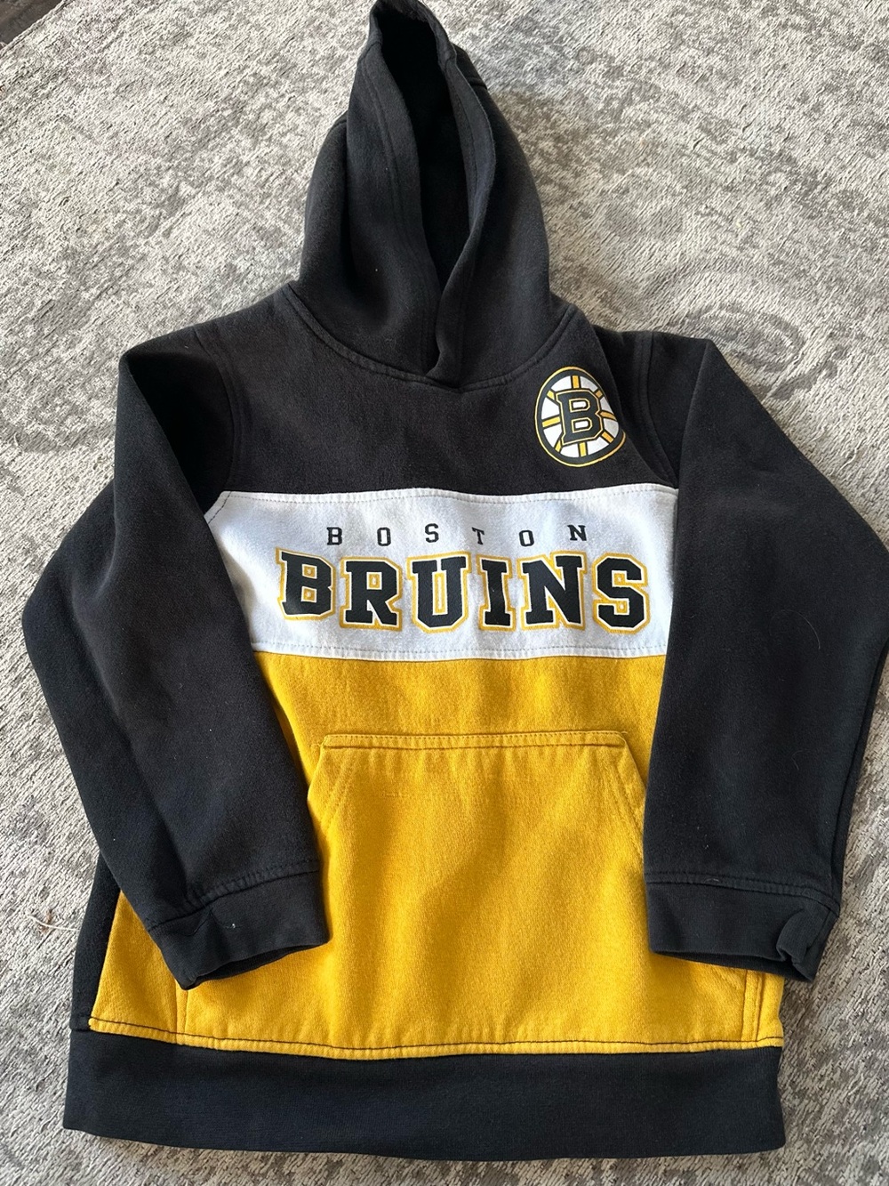 Kids' Black & Gold Hooded Sweatshirt